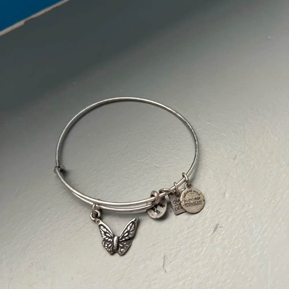 Alex and Ani Butterfly Bracelet - Picture 1 of 5